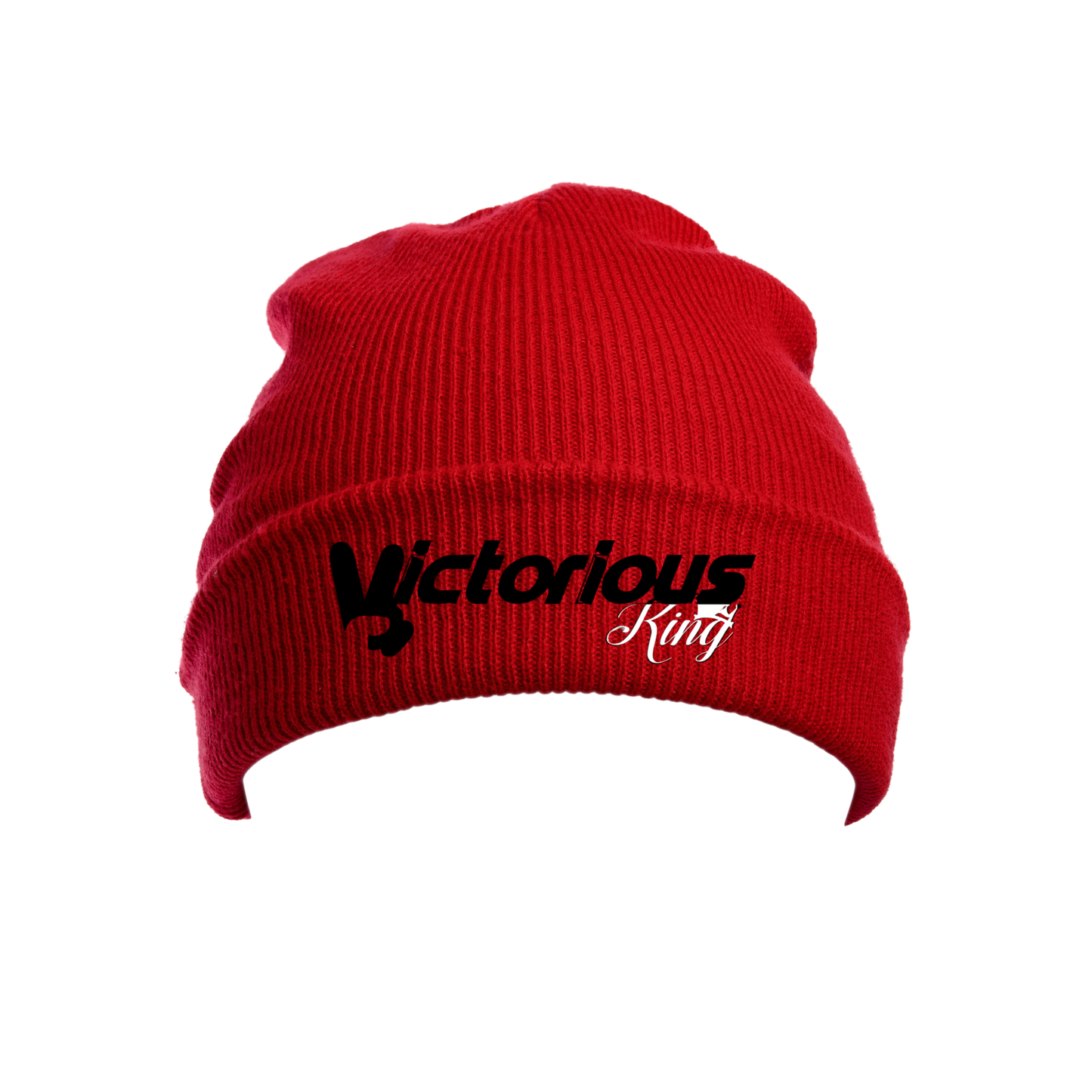 Victorious King Red/Black/White Beanie
